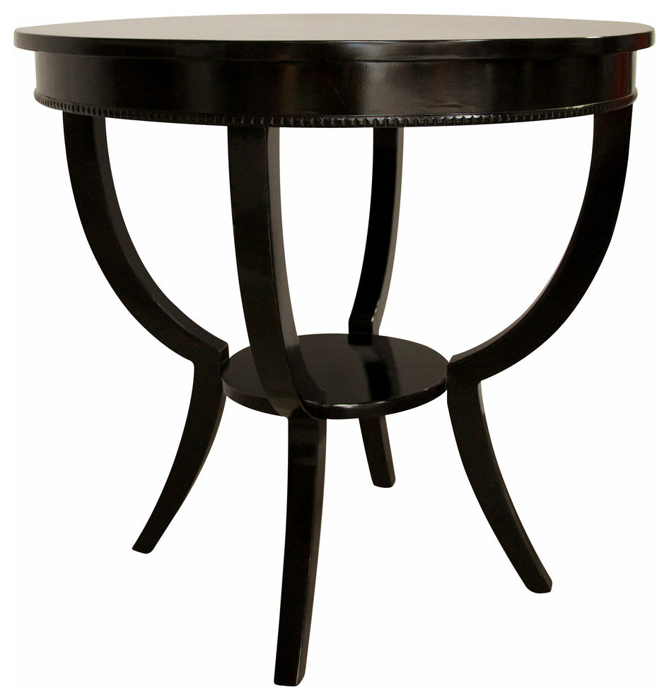 Scheffield Round End Table, Black