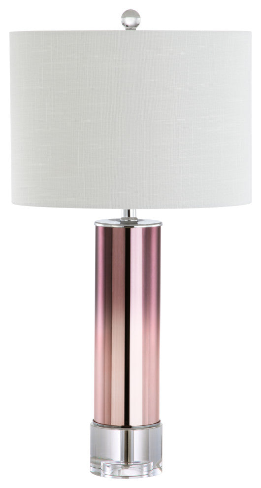Edward Glass and Crystal LED Table Lamp, 27"