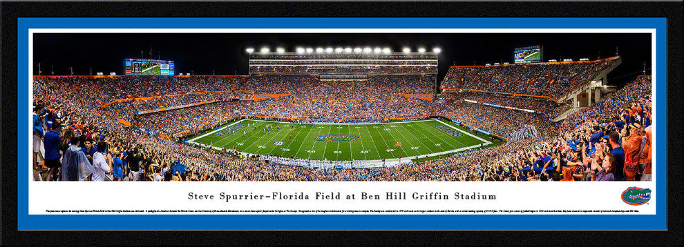 Florida Gators Football, 50 Yard Line, Select Frame