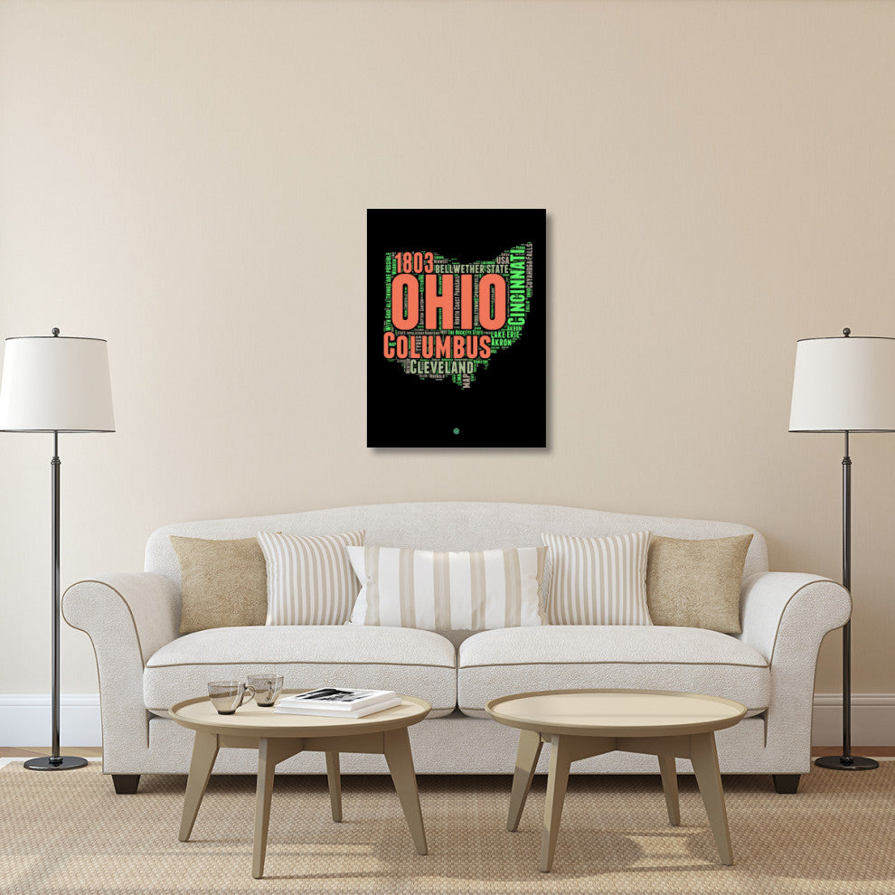 "Ohio Word Cloud 1" Fine Art Print
