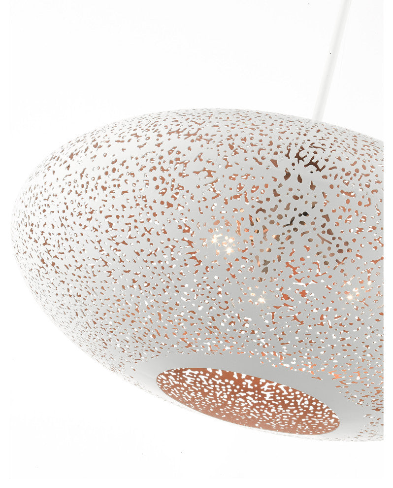 Livex Lighting Charlton 3 Light White, Brushed Nickel Accents XL Pendant