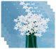 Paperwhites, Floral Print Placemat, Light Blue (Set of 4), 18 x 14"