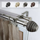 Telmo 1" Double Curtain Rod, Satin Nickel, 48-84"