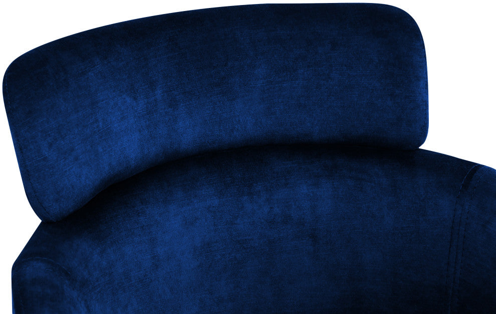 Yara Upholstered Dining Chair (Set of 2), Navy, Velvet