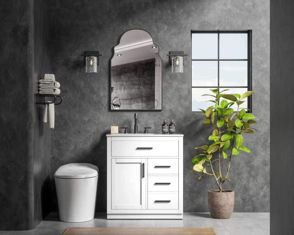 Home Living 32" Single Bathroom Vanity, White