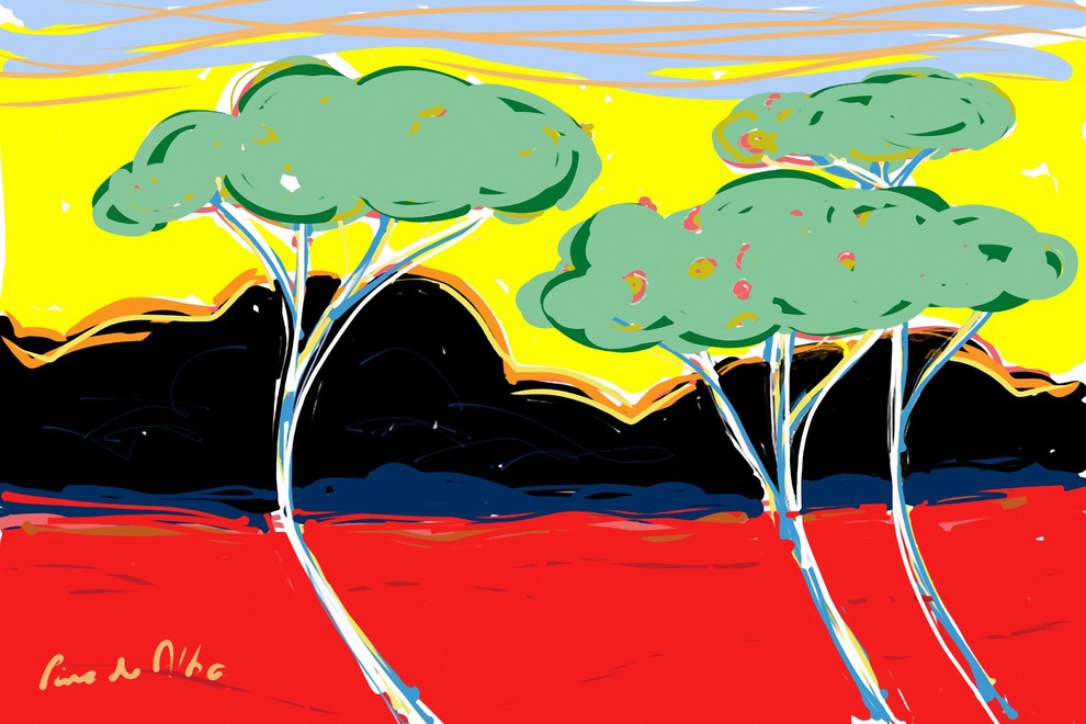 Marmont Hill, "Juan Les Pins 1" by Arthur Pina Painting on Wrapped Canvas, 45x30