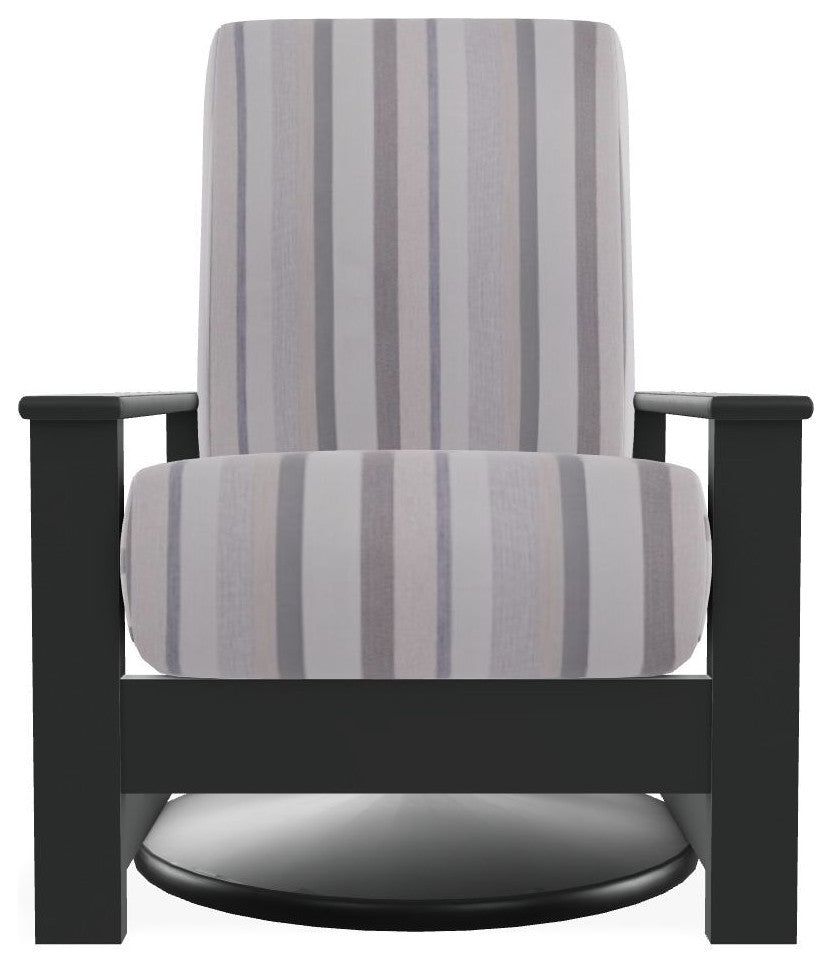 Leeward Deep Seat Outdoor Hidden Swivel Rocker, Sensory Dove/Graphite
