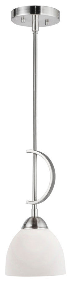North Bay 1-Light Mini Pendant, Satin Nickel