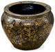 Hand-Painted Decorative Fishbowl Planter, With Stand