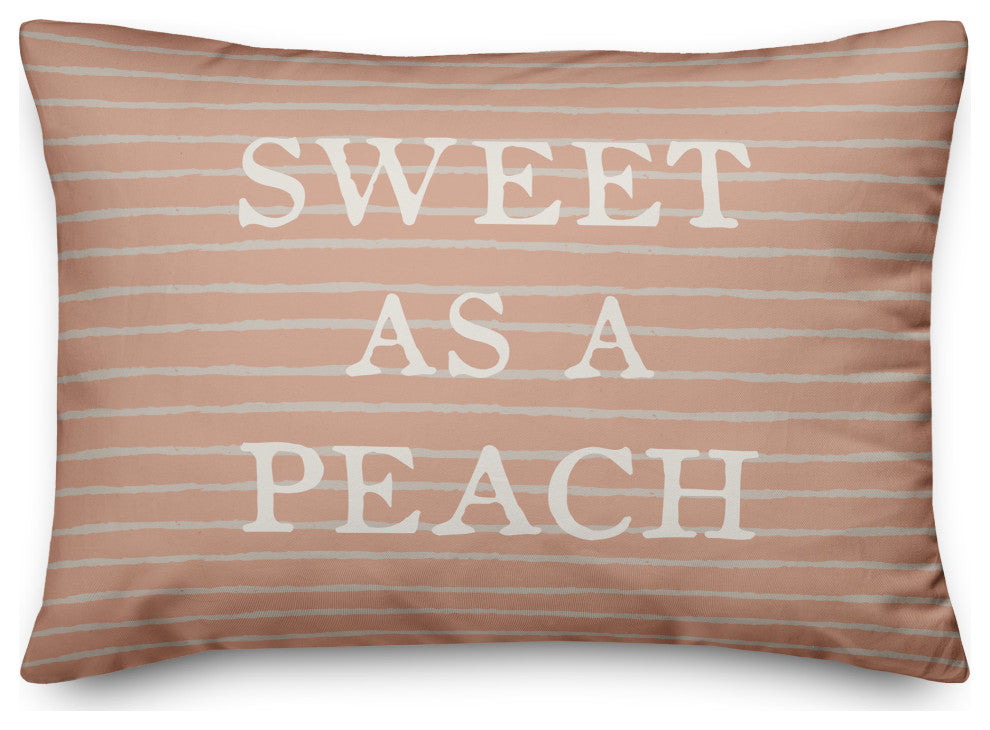 Pretty Sweet Peach Pillow 14x20 Spun Poly Pillow