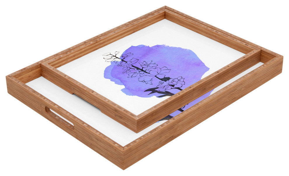 Deny Designs Morgan Kendall Delphinium Rectangular Tray