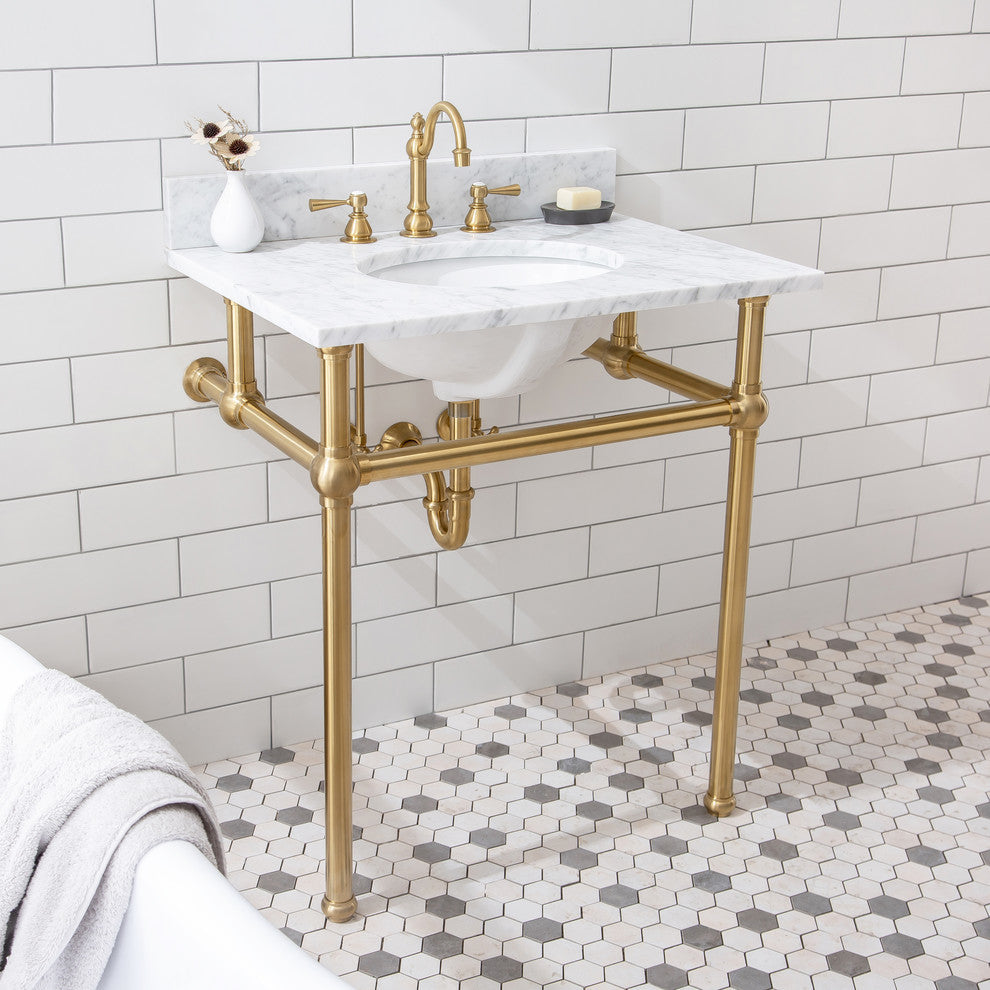 Embassy 30" Wash Stand Only, Gold