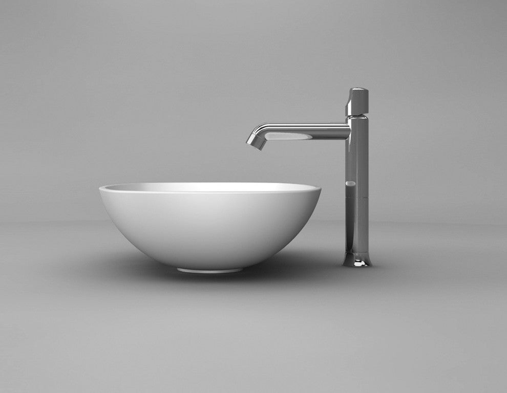 Gamma Modern Bathroom Sink, White