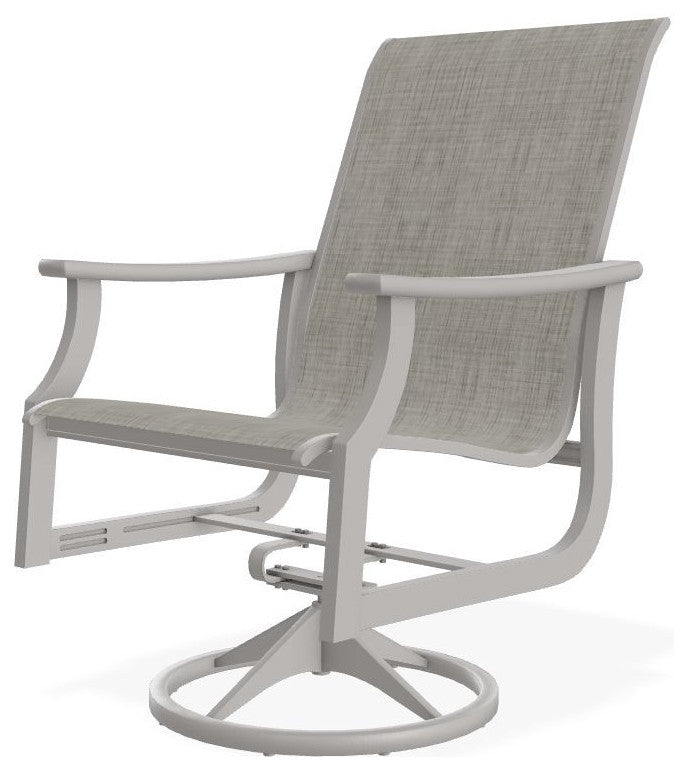 St. Catherine Sling Outdoor Swivel Rocker, Smoke/Warm Gray