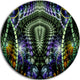 Unique Colorful Fractal Design Pattern, Abstract Round Wall Art, 36"