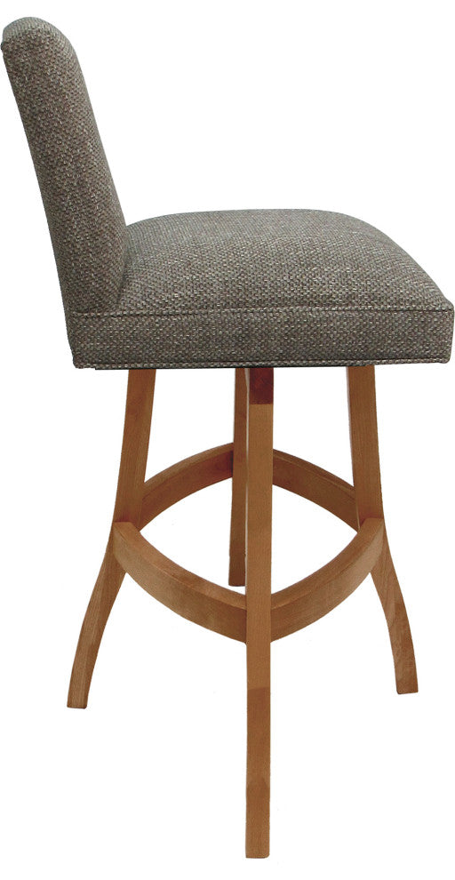 Swivel Wood Counter, Bar or Extra Tall Stool - Sommerville on S-Base, Plumley Cocoa - Honey, 26"