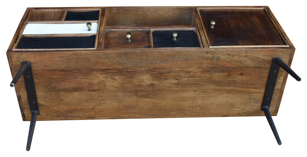 Inca Mango Wood Media Center With 2 Doors and 1 Drawer