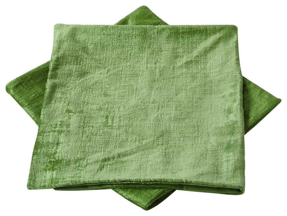 Velvet 2 Piece Lumbar Pillow Cover Set, Calla Green, 2 Piece, 14"x26"
