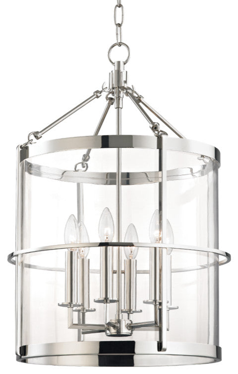 Ren 6 Light Large Pendant, Polished Nickel