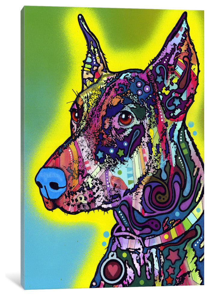 "Doberman" Wrapped Canvas Art Print, 26x18x1.5