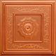 24"x24" Faux Tin Ceiling Tiles, Glue-up or Drop-in, Set of 6, Copper patina