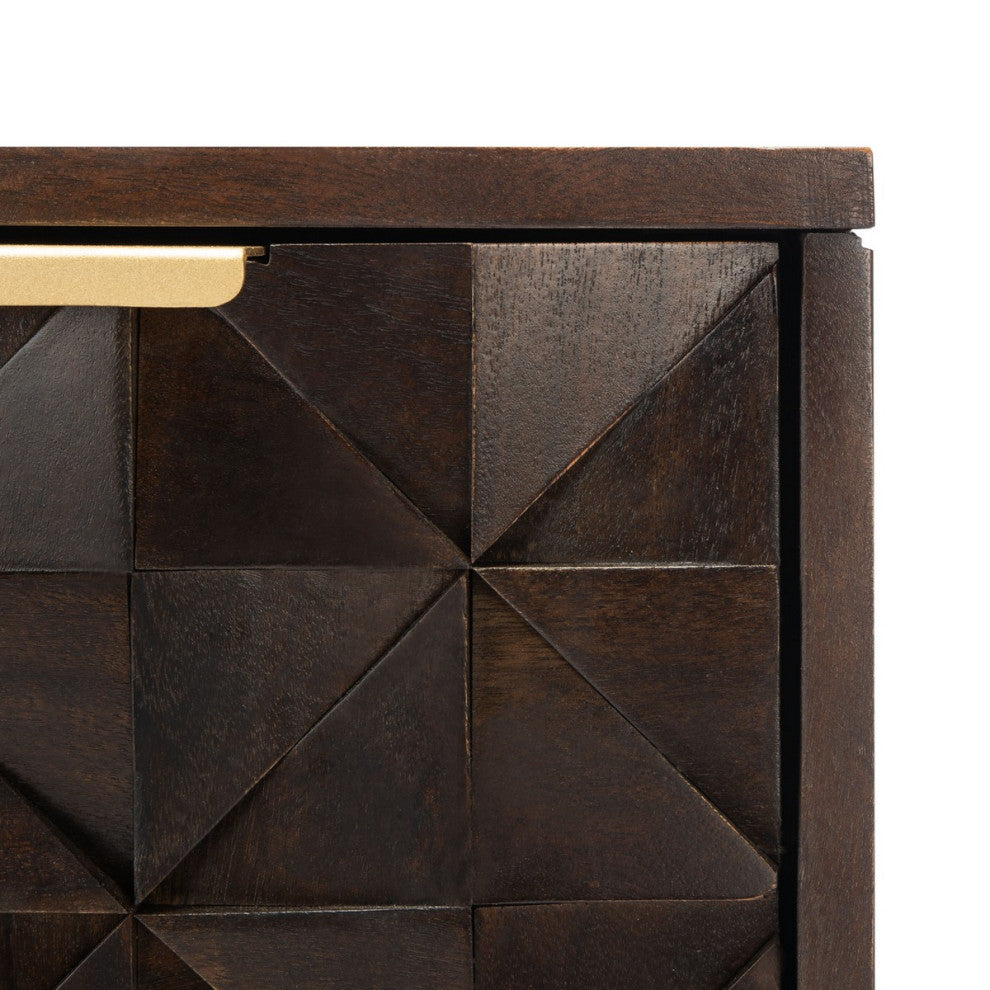 Safavieh Couture Zinnia 3 Drawer Chest Walnut