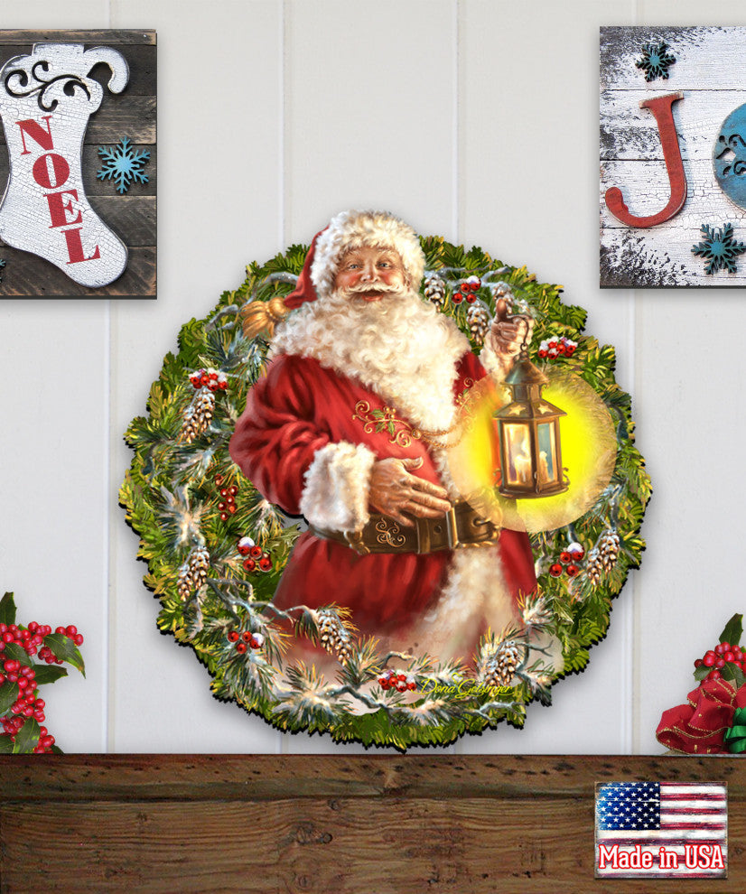 Enchanted Christmas - Santa Wall and Door Hanger by Dona Gelsinger