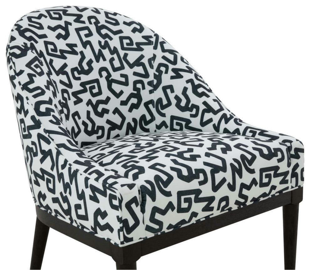 TOV Furniture Crystal Velvet Patterned Accent Chair