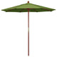 7.5' Wood Umbrella, Spectrum Cilantro