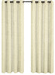 Fiorela 2PC Jacquard Grommet Curtains, Beige, 54"x63", Single