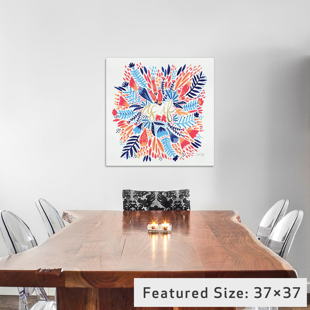 "As If Multi White Artprint Left" by Cat Coquillette, 12x12x1.5