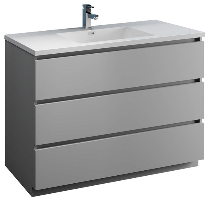 Fresca Lazzaro 48" Gray Cabinet With Integrated Sink