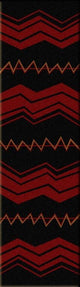 War Path2 Rug, Black, 2'x8', Runner