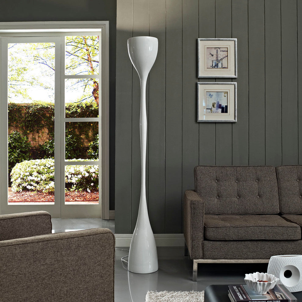 Modern Contemporary Living Room Floor Lamp White