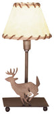 13H Lone Deer Faux Leather Accent Lamp