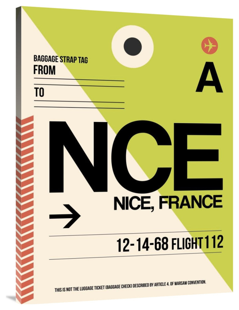 "NCE Nice Luggage Tag 2" Fine Art Print