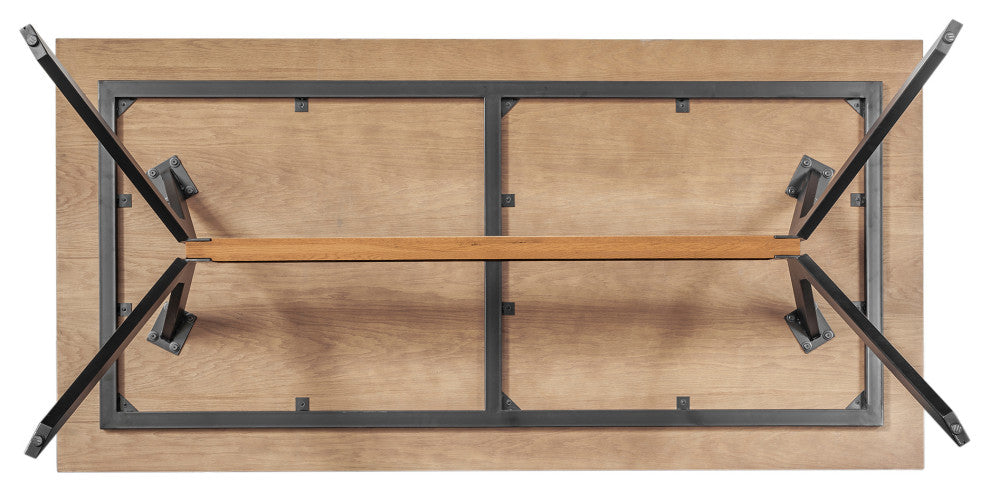 Nevada Rustic 2-Piece set With Dining Table and Sideboard, Balsamico
