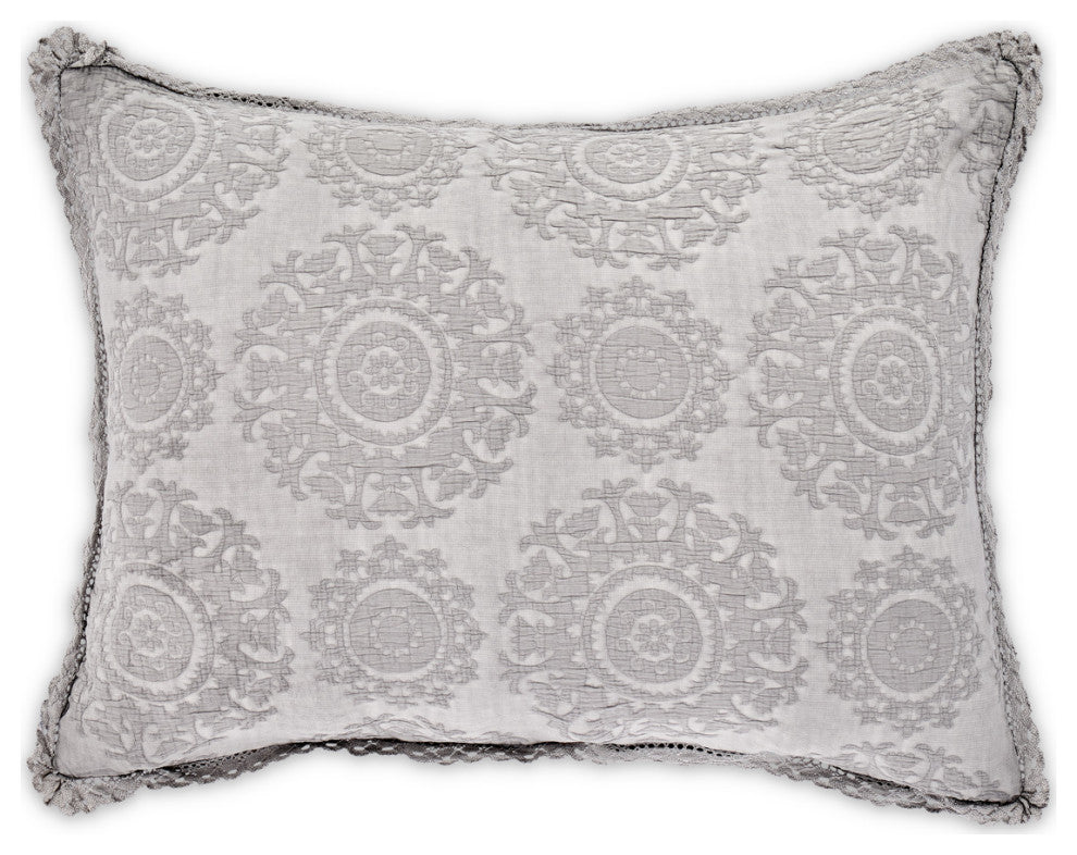 Reagan 7-Piece Queen Duvet Set, Gray