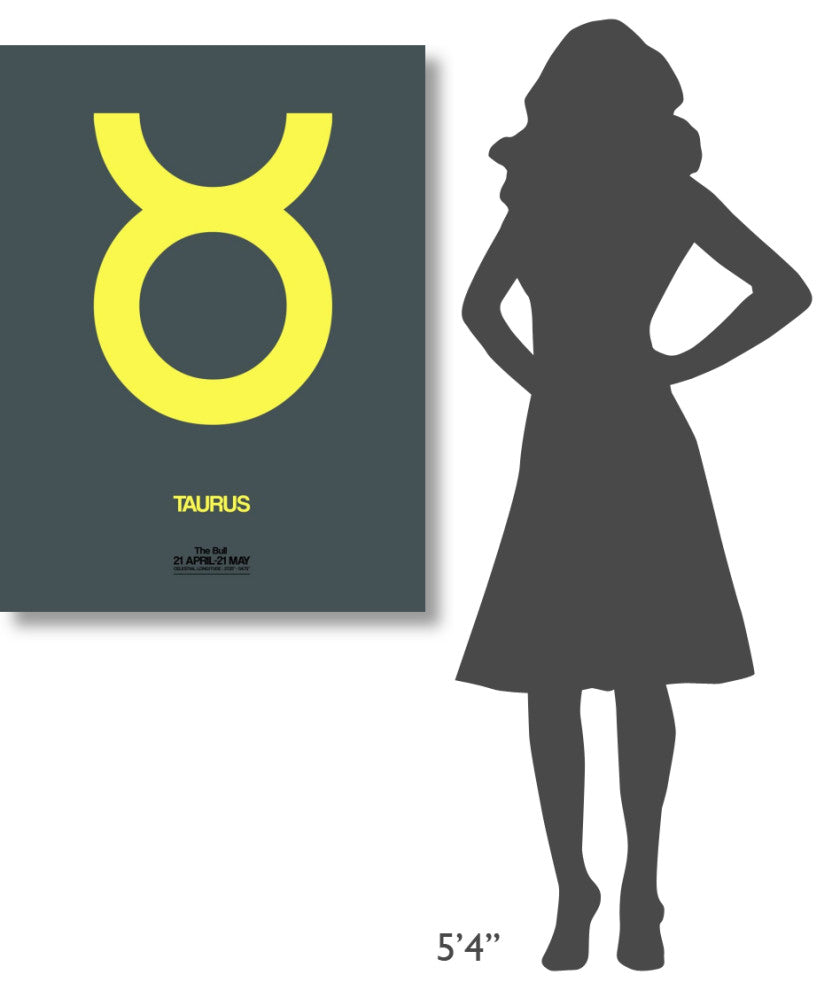 "Taurus Zodiac Sign Yellow" Fine Art Print