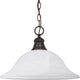 Transitional Light 1-Light Hanging Dome Pendant, Old Bronze Finish
