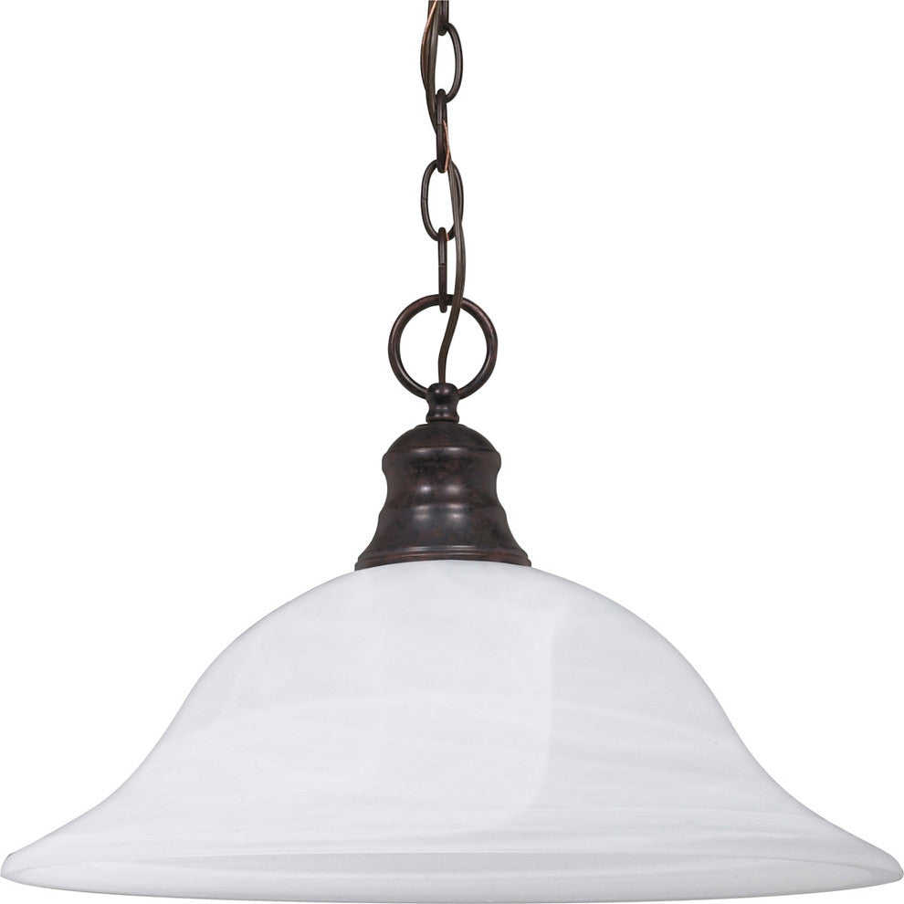 Transitional Light 1-Light Hanging Dome Pendant, Old Bronze Finish