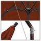 11' Aluminum Umbrella Collar Tilt Matted White, Olefin, Terracotta