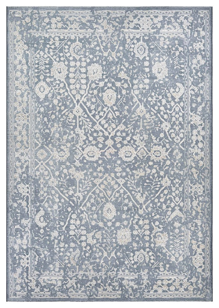 Couristan Marina Lillian Area Rug, Slate Blue-Oyster, 3'11"x5'6"