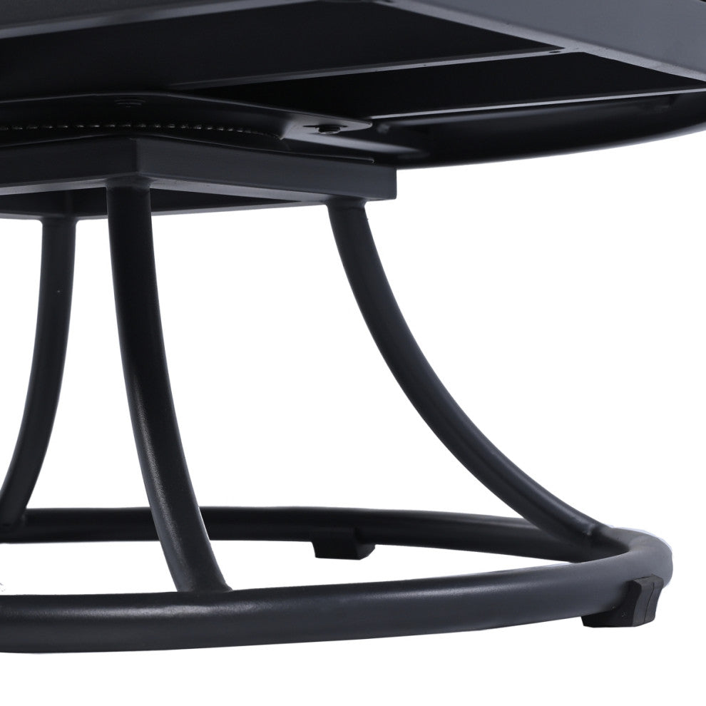 Safavieh Harrison Indoor-Outdoor Swivel Chair, Black/Grey