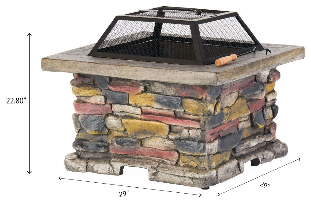GDF Studio Tundra Outdoor Fire Pit