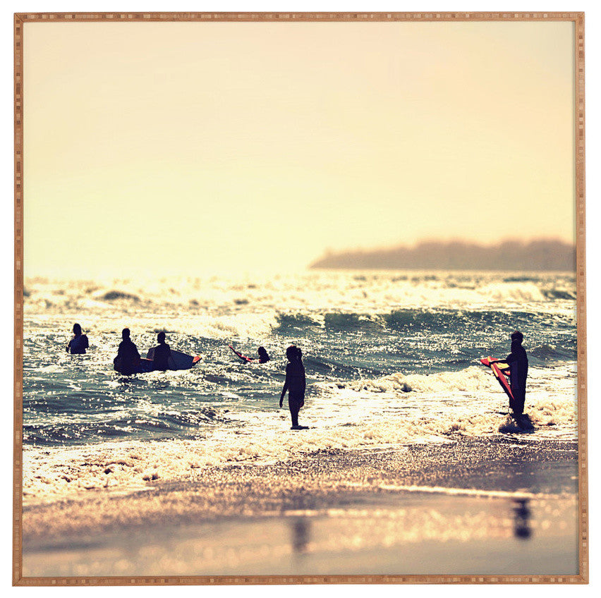 Deny Designs Shannon Clark Sunset Surfers Framed Wall Art