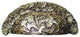 Florid Leaves Bin Pull, Antique Brass