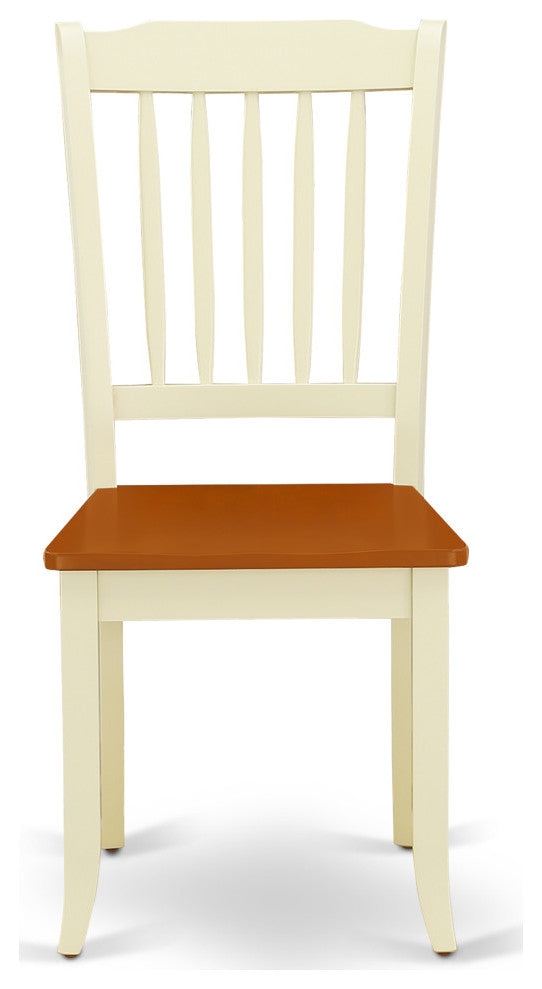 Hlda5-Bmk-W 5Pc Round 42"Table And 4 Vertical Slatted Chairs