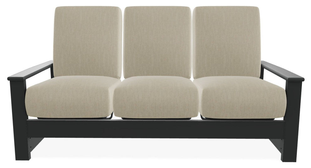 Leeward Deep Seat 3-Seat Outdoor Sofa, Huskie/Graphite