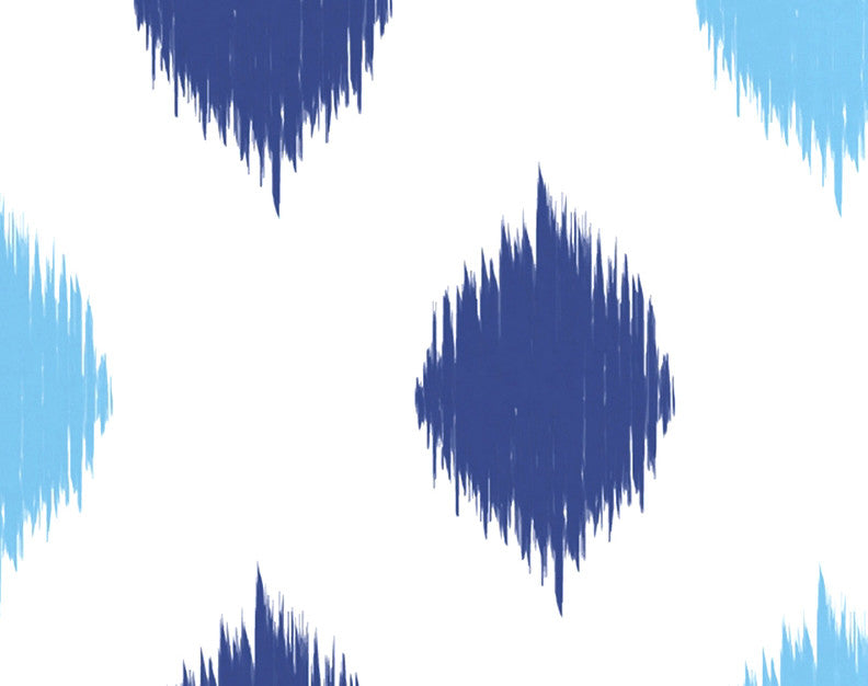 Ikat Dot Stripes Decorative Holiday Print Hand Towel, Royal Blue